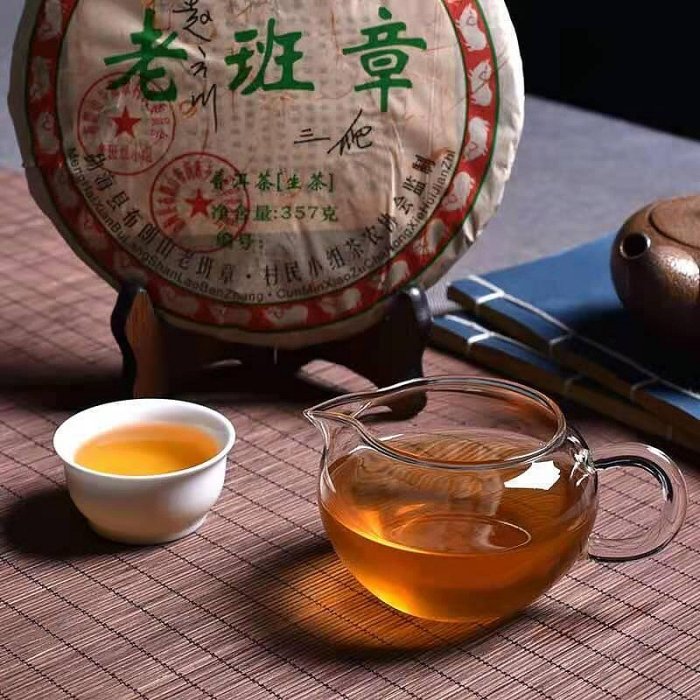 2008年云南普洱茶七子餅餅茶三爬老班章生茶茶葉一提7片2499克