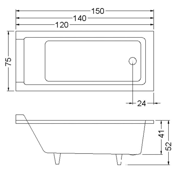 《優亞衛浴精品》崁入壓克力式浴缸 120140150cm Yahoo奇摩拍賣 9771