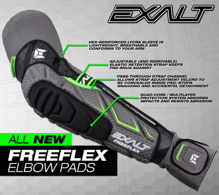 [三角戰略漆彈] EXALT FLEX ELBOW PADS 護肘 - 黑 (漆彈槍,生存裝備,護具,人身部品)