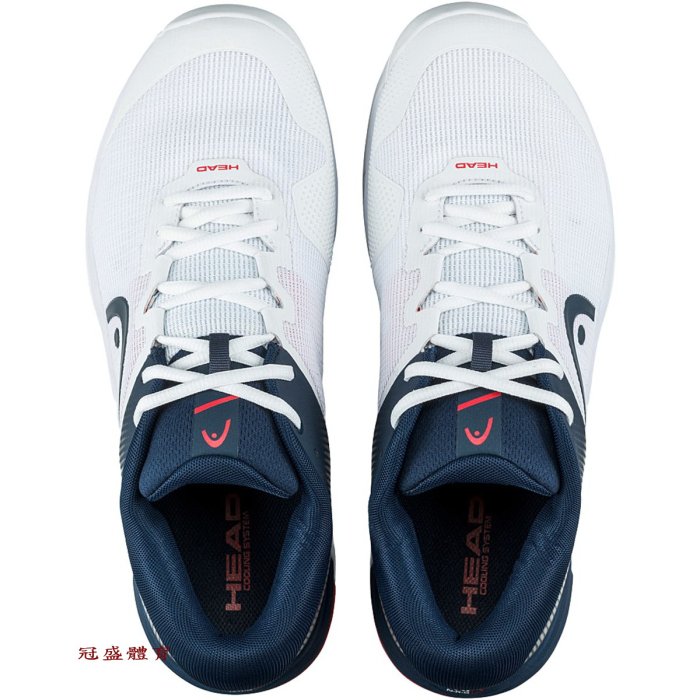 ≡冠盛體育≡HEAD 2022年款REVOLT EVO 2.0男網球鞋全區域款白/深藍US9,10號零碼出清現貨