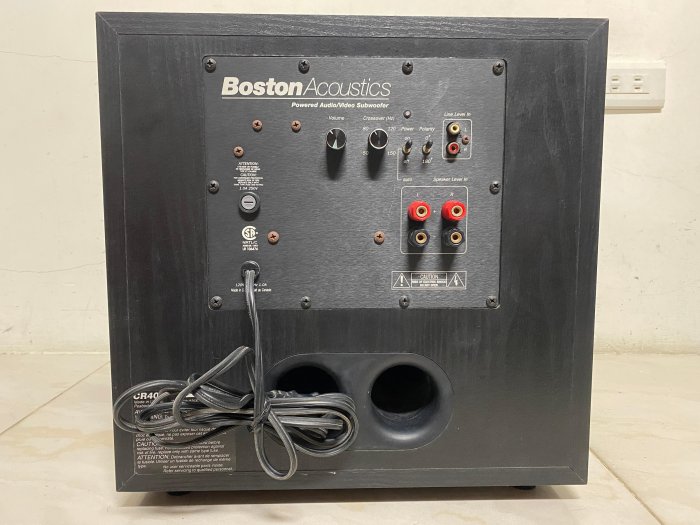美國 BOSTON CR400  主動式 重低音音響喇叭 家庭劇院 8吋單體 聽音樂看電影的好伴侶 美國製造~