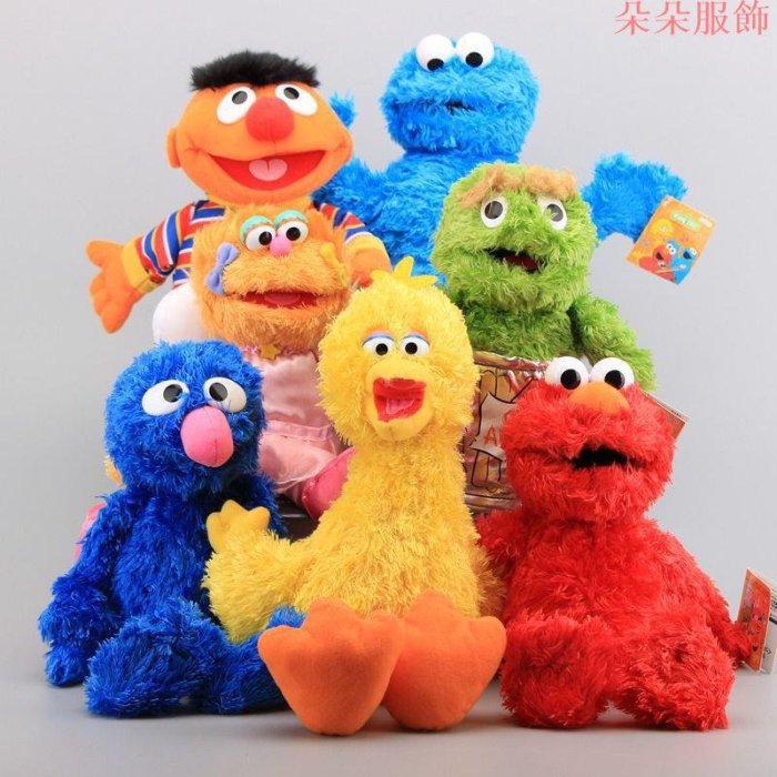 卡通芝麻街手偶表演大木偶 Elmo 軟毛絨娃娃的孩子