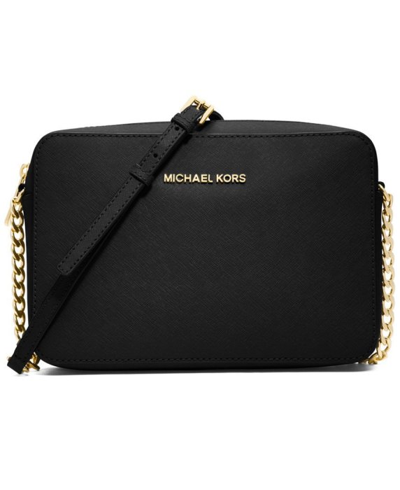 美國名牌 Michael Kors Crossbody 專櫃款黑色防刮皮革肩/斜背包(大款)現貨在美特價$4680含郵