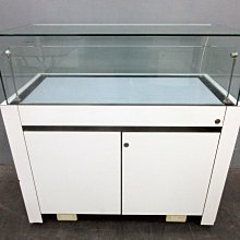 新竹二手家具◎百豐悅2手家具-二手 展示櫃 111公分白色玻璃展示櫃 商品展示櫃 苗栗二手傢俱 大安2手家具