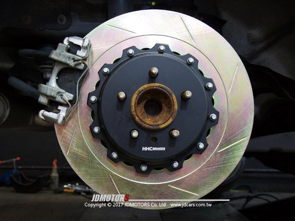 JD-MOTORS JBT 新款 大四活塞 卡鉗浮動套裝組 18吋專用尺寸 / 硬陽色 - MONDEO 五代