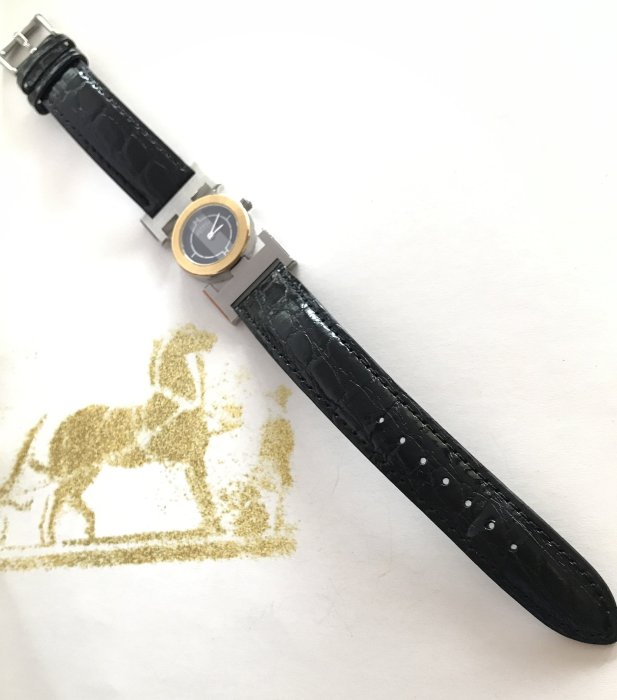 Hermes 附原廠盒 二條錶帶 PA1.210 女用錶