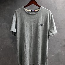 CA 英國品牌 SUPERDRY 淺灰藍 純棉 休閒短t 2XL號 一元起標無底價Q996