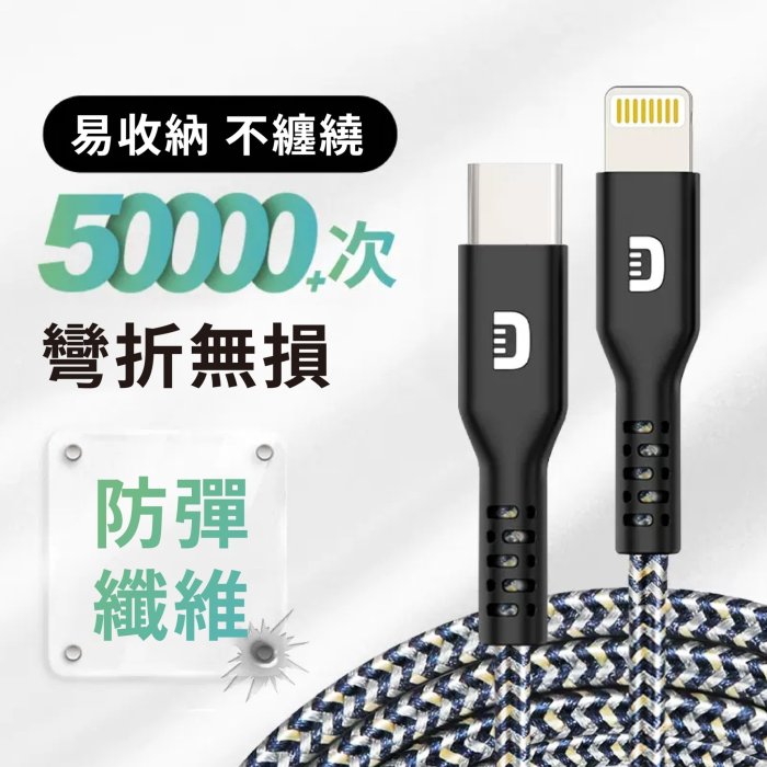 ⚡ENPO⚡ ZENDURE 超高速防彈充電線 快充 充電線 100W 5A type-c  1m  快速充電 USB