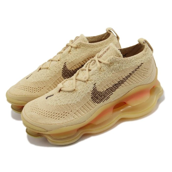 =CodE= NIKE AIR MAX SCORPION FLYKNIT 編織氣墊慢跑鞋(卡其)DJ4702-200 女