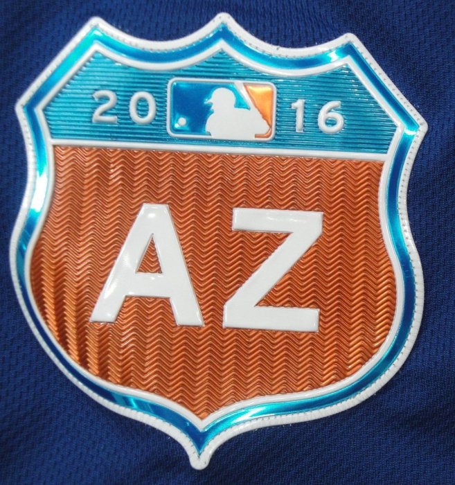 2016 MLB DODGERS #27 LOMBARD GAME ISSUED ST AZ JERSEY SZ 48