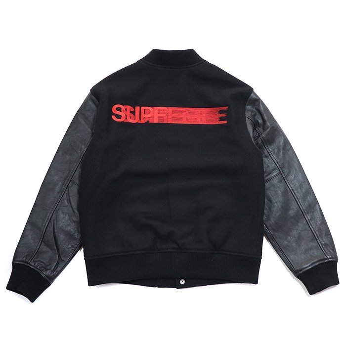 超搶手】全新正品2018 FW Supreme Motion Logo Varsity Jacket 飄移