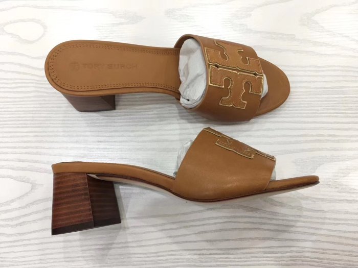 【全新正貨私家珍藏】TORY BURCH  INES MID-HEEL SLIDE 夏季拖鞋款