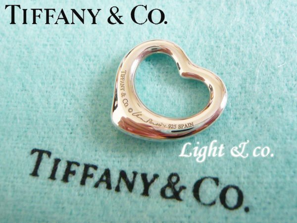 【Light & co.】專櫃真品已送洗 TIFFANY & CO 草寫 (S) 經典款 小 Open Heart 項鍊