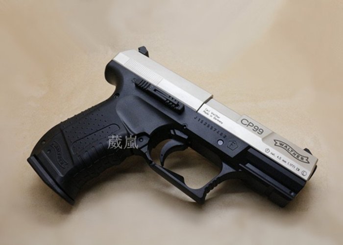 [01] WALTHER CP99 手槍 CO2槍 銀(特務007龐德BB彈BB槍玩具槍短槍模型槍空氣槍瓦斯槍WE戰神