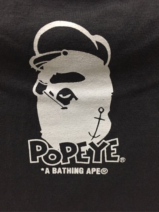 [變身館日本服飾] ~A BATHING APE~BAPE～POPEYE～短t～短袖～ㄒ恤～卜派~日本購入～全新現貨～M