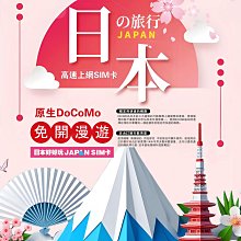 [日本好好玩]DOCOMO 日本原生卡 6天/7天/8天用 免開漫遊 真正直連日本網路卡 無限用量吃到飽 上網卡 日本網卡