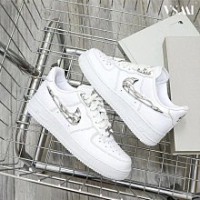 Nike Air Force 1 Low AF1 金屬勾 純白 液態銀 休閒鞋 FV3616101