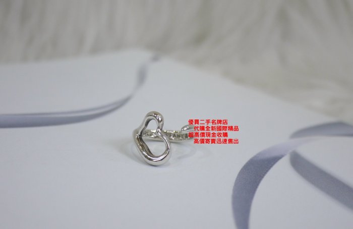 ☆優買二手精品名牌店☆ TIFFANY & CO. 蒂芬妮 925 純銀 愛心 心 HEART 設計師 戒子 戒 特價