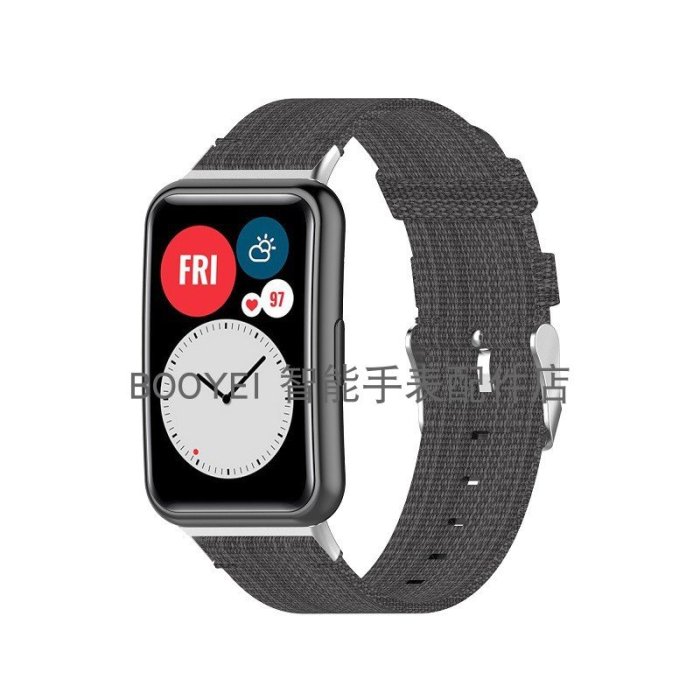 IS原裝錶帶 華為watch fit手錶帶 huawei watchfit尼龍帆布可水洗腕帶錶鍊新