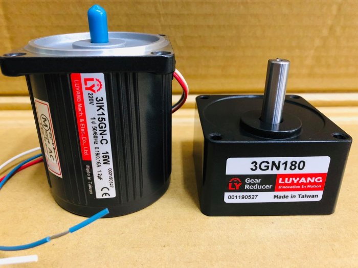 台製全新品 15W 單相220V 180-1-減速馬達-傳動馬達-扭力馬達-調速馬達-交流減速馬達-規格與東方馬達相同