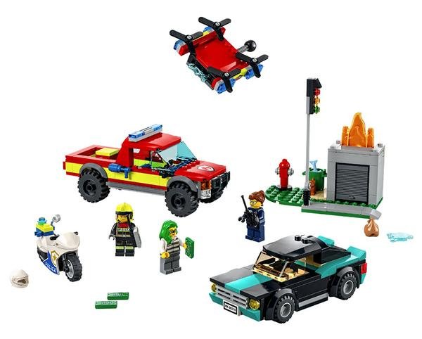 特價 樂高LEGO CITY Fire Rescue Police Chase消防救援和警察追捕行動玩具e哥60319