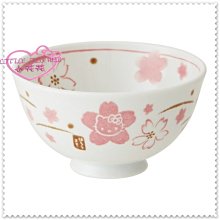 小花花日本精品♥Hello Kitty 日本製   陶瓷碗 茶碗 飯碗 大臉櫻花 11261100