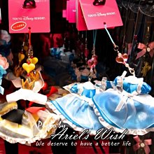 Ariel's Wish-Tokyo東京Disney迪士尼愛麗絲Alice水藍色禮服&撲克牌紅心皇后手機包包吊飾掛飾