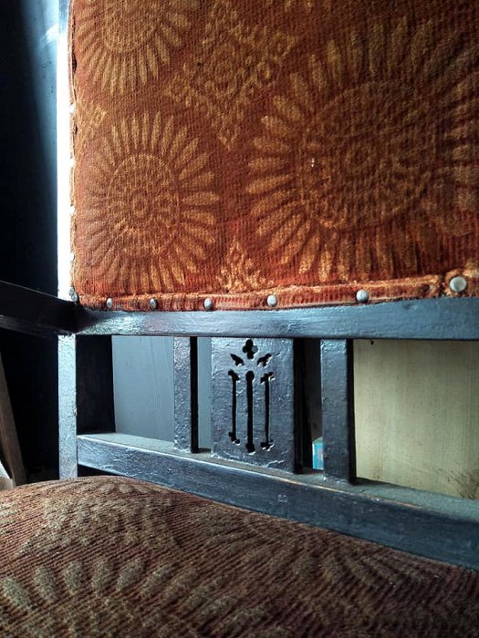 完整 全套 四件 日治 檜木 黑漆 主人家 廳椅  . 全原件 原漆 保存很完整