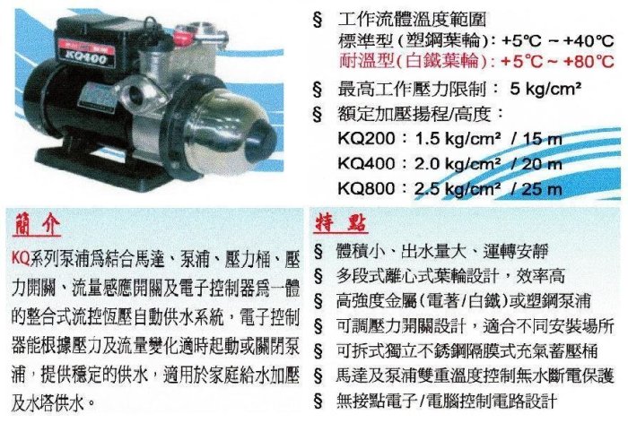 ＊黃師傅＊【木川換裝1】舊換新 KQ200S 裝到好7900~電子穩壓 1/4HP加壓馬達~東元馬達~ KQ200 S