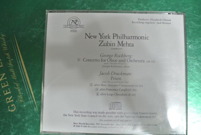 CD ~ Zubin Mehta conductor New York Philharmonic ~1986 無ifpi