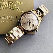 BURBERRY 鋼帶 金色 英倫 戰馬 手錶 情侶對錶 BU9038 BU9145