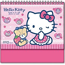 ♥小花花日本精品♥Hello Kitty 美樂蒂 2023 線圈桌曆 三角桌曆 掀頁式月曆 ~ 8