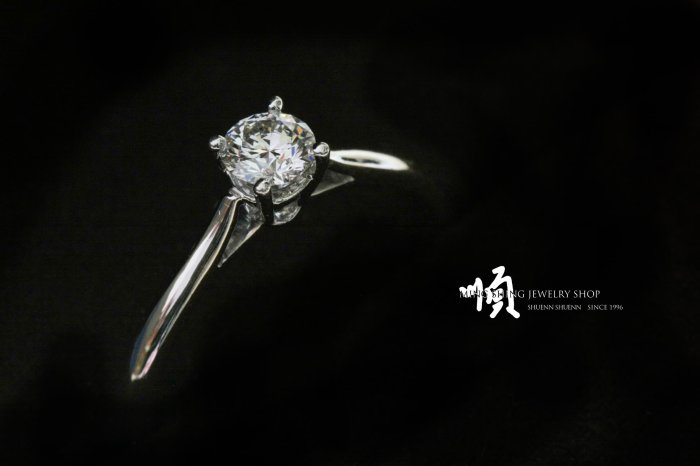 順順飾品--鑽石戒指--18K金天然鑽石戒指┃主鑽0.31ct.D.VVS1.H&A.戒圍12號