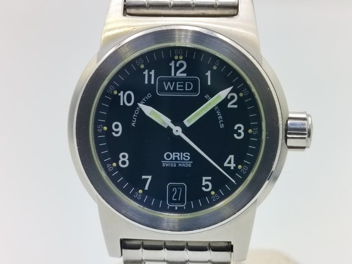 【發條盒子K0137】ORIS 豪利時 Big Crown 大錶冠 黑面自動 不銹鋼經典錶款 7501