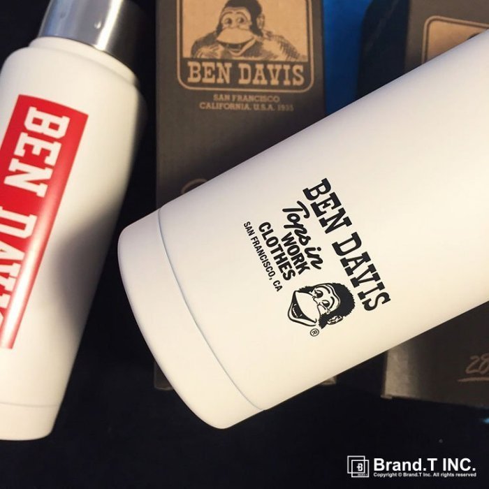 (I LOVE樂多)BEN DAVIS STAINLESS BOTTLE 黑色.紅色*保溫瓶*猿人*白標