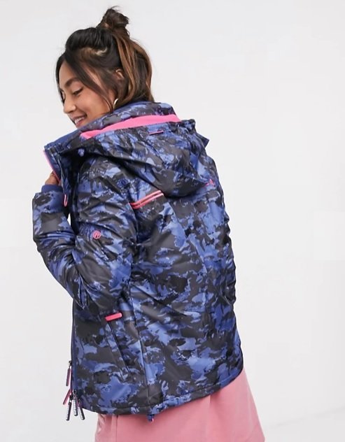 Superdry 極度乾燥 現貨 藍色迷彩/桃紅字  windcheater  防風 外套 夾克 女生