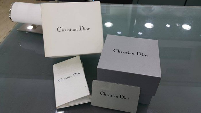 [永達利鐘錶] Dior 方型銀面 牛仔布粉線皮帶女錶 原廠正品 總公司24個月保固/ CD052110A021 免運費