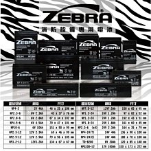 【允豪電池達人】NP4.5-6 6V4.5Ah ZEBRA 適用 兒童電動車 緊急照明燈 電子秤 手提照明燈 NP4-6