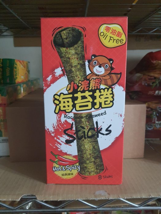 ~芊芊小舖~泰國 小浣熊 海苔卷 經典原味/香脆麻辣 二種口味~新包裝