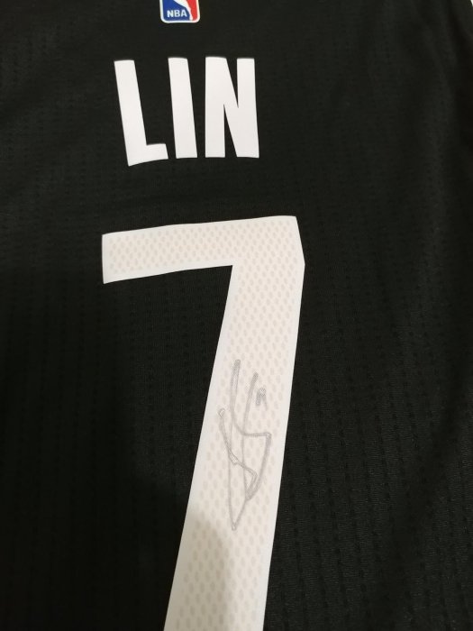 adidas 林書豪 Jeremy Lin 親筆簽名 布魯克林籃網隊 客場球衣