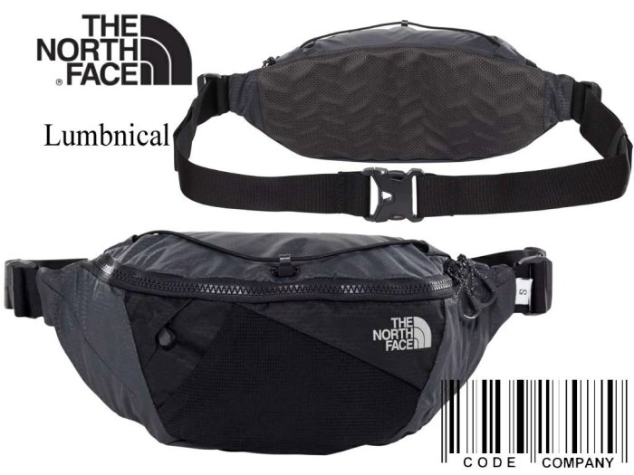 =CodE= THE NORTH FACE LUMBNICAL S WAISTBAG 機能腰包(灰黑) NF0A3S7Z