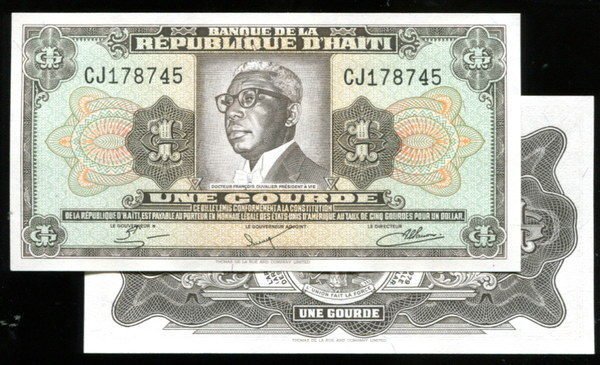 HAITI（海地紙鈔），P239，1-GOUR.，79(84)，品相全新UNC