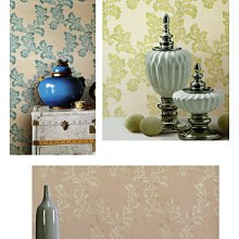 [禾豐窗簾坊]立體葉紋古典雅緻風格質感壁紙(5色)/壁紙窗簾裝潢安裝施工