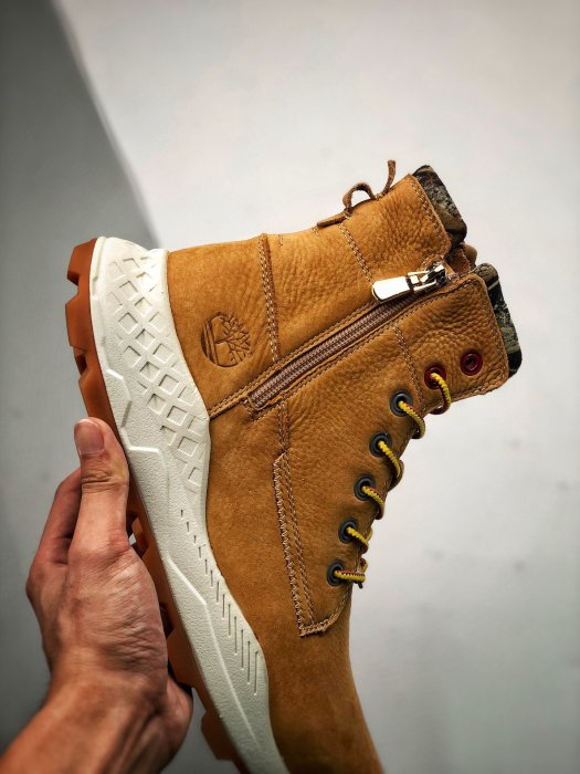 Timberland【布魯克林】男靴A1PGB-01新款輕質透氣側拉鏈休閒鞋高幫短靴黑色39-44