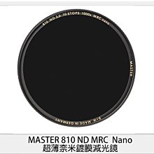 ☆閃新☆B+W MASTER 810 ND1000 MRC Nano 超薄奈米鍍膜 減光鏡 39mm (公司貨)
