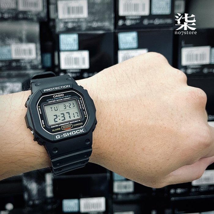 【柒號本舖】CASIO卡西歐G-SHOCK鬧鈴電子錶-黑 / DW-5600E-1V DW-5600-1 (台灣公司貨)