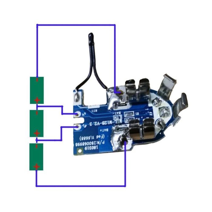 Milwaukee  米沃奇套料  M12 10.8V 12V 鋰電池保護板 / 電動工具電池外殼套料