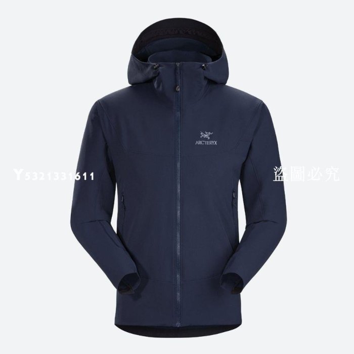 現貨熱銷-全新現貨正品新款 ARCTERYX 始祖鳥ARC GAMMA LT 男子輕量軟殼保暖連帽風衣外套夾克