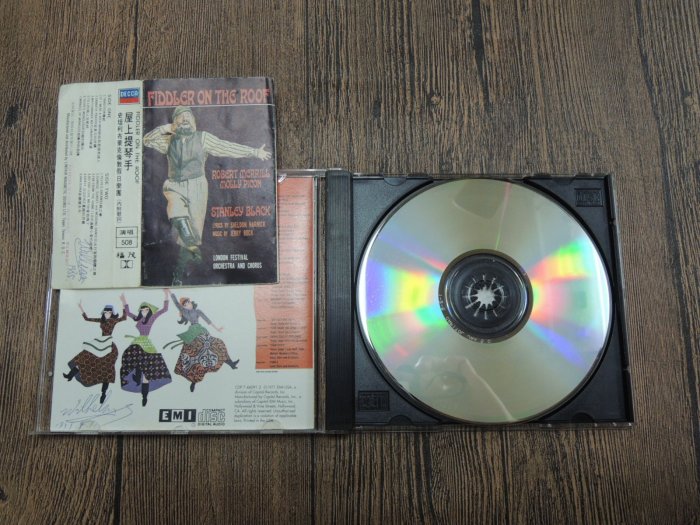 Q2002-二三十年前二手CD-美國版】FIDDLER ON THE ROOF.SOUNDTRACK-屋頂上的提琴手電影