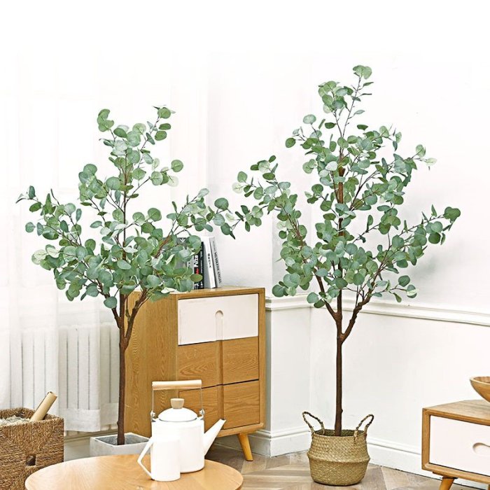 仿真綠植擺件尤加利樹盆栽大型北歐ins風假植物裝飾室內客廳盆景